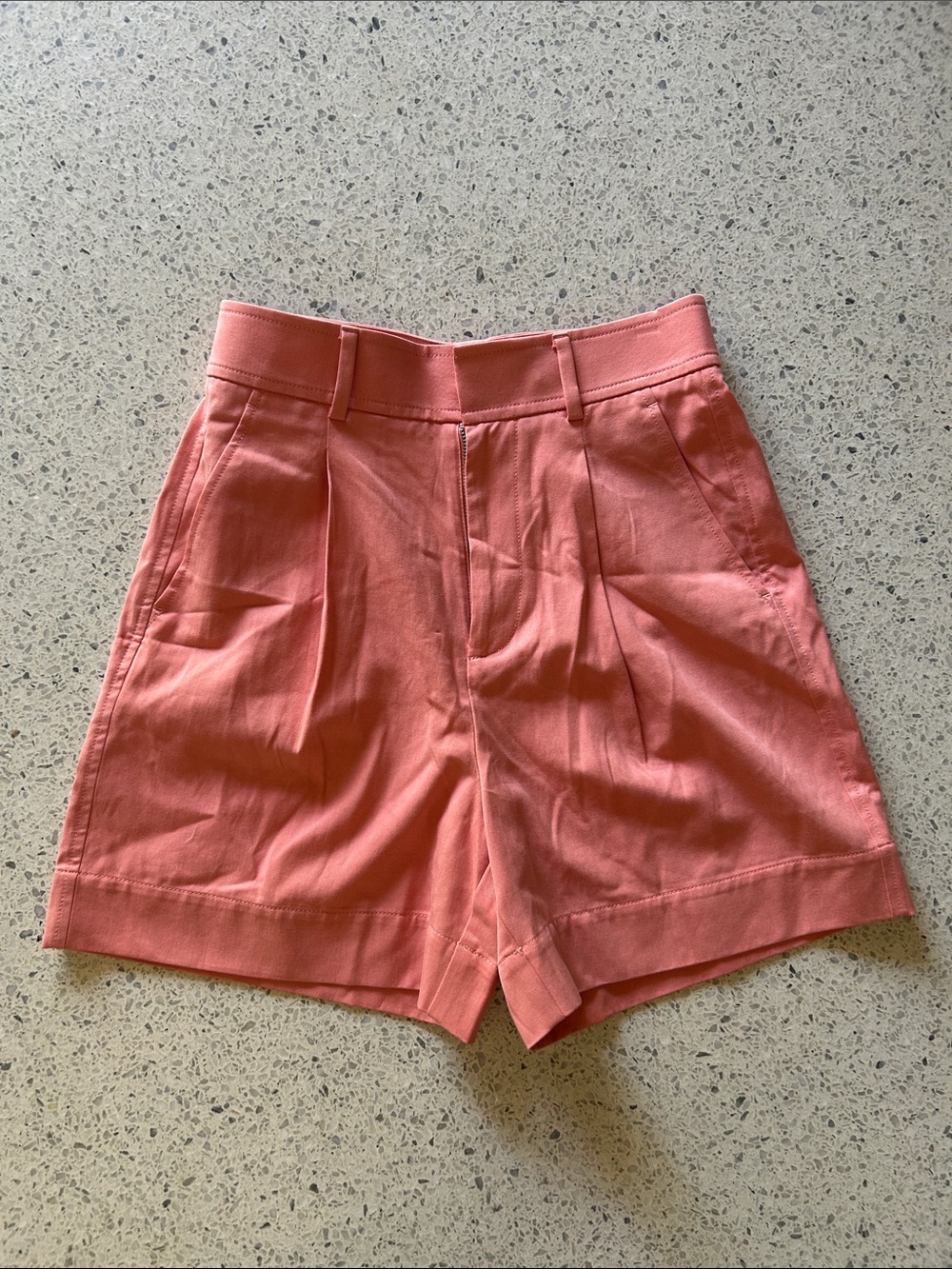 Everlane Coral High-Rise Bermuda Shorts